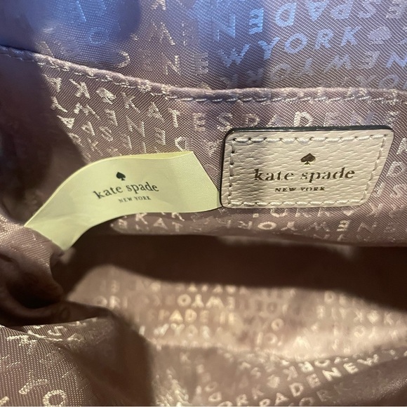 Kate Spade Carli Grove Street Warm Beige/Cement Leather Satchel - Picture 10 of 11